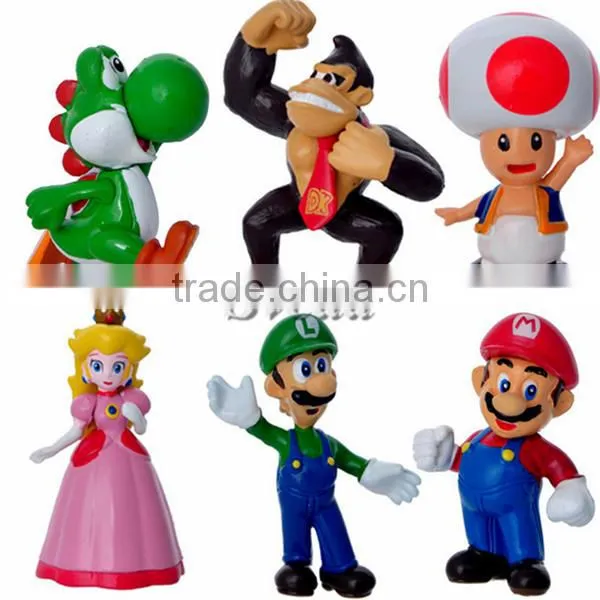 Hot game Super Mario figure set of 6pcs PVC figure Mini action figure wholesale