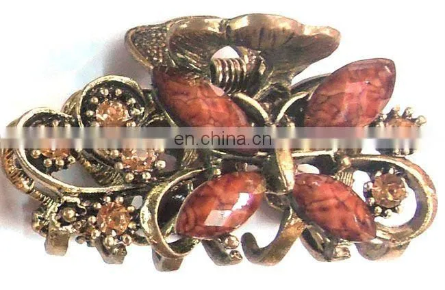 alloy hair claw clip with rhinestone for women or lady