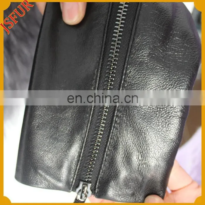 2014 NEW fashion design warm rabbit fur leather jacket