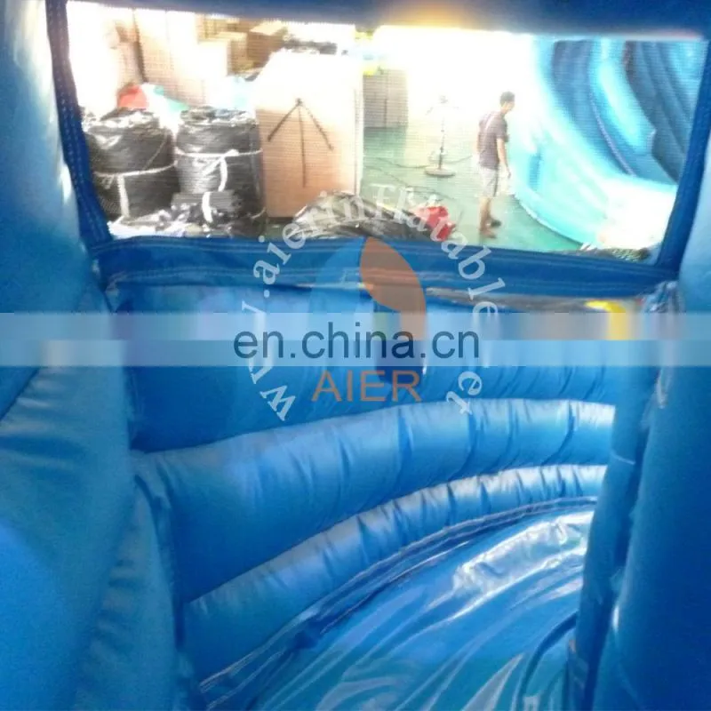 popular inflatable plastic slide toy / best quality outdoor playground water slide / cute dolphin inflatable pool slide