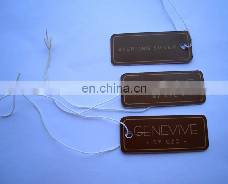 Paper tags with elastic string for clothing