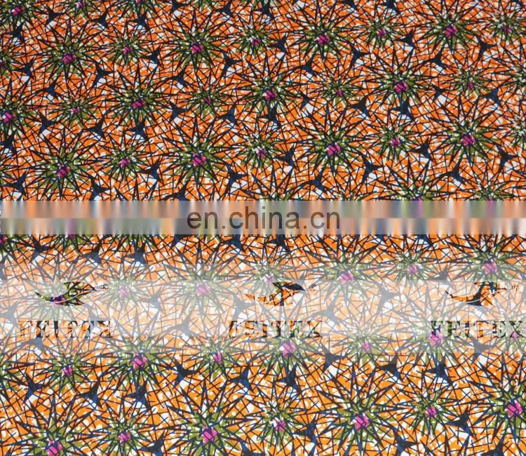Hot selling Hollandais Wax african real wax in woven fabric factory price FEITEX