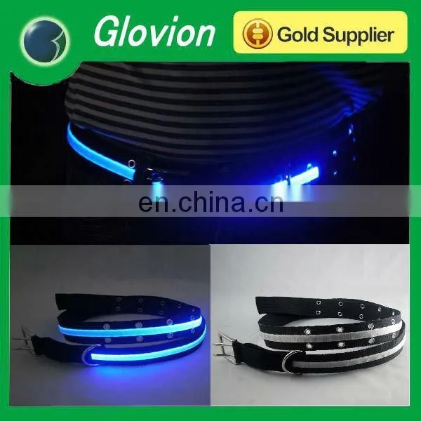 Super bright led waist belt glowing sports belt LED flashing waistband