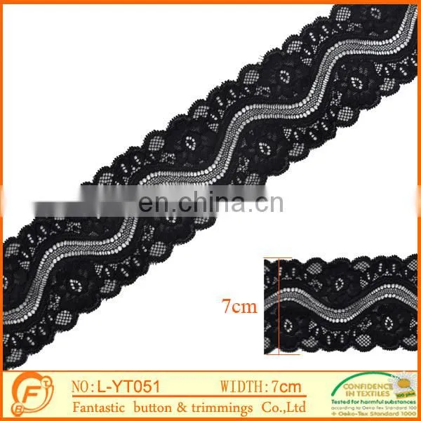 flower elastic lace for wedding dressings