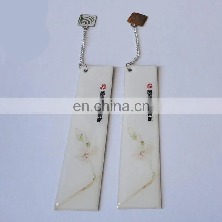 brass material etching crafts custom metal bookmark