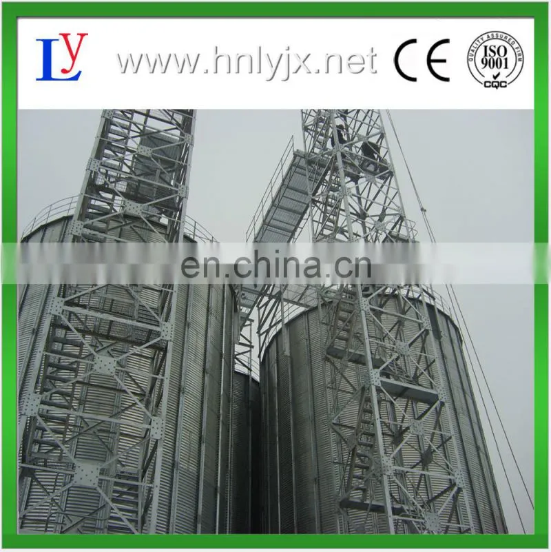 100t,200t,500t,1000t,5000t grain storage silos with flat bottom equipped with sweep auger