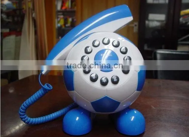 corded football shape cute telephone