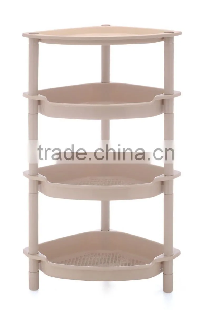 Plastic bathroom storage holders/4 layer plastic storage holders/household plastic items With wheels