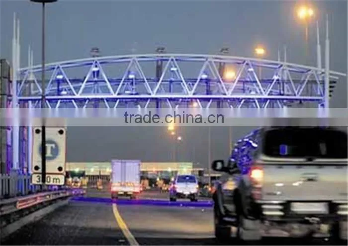 High efficiency steel construction space frame toll station