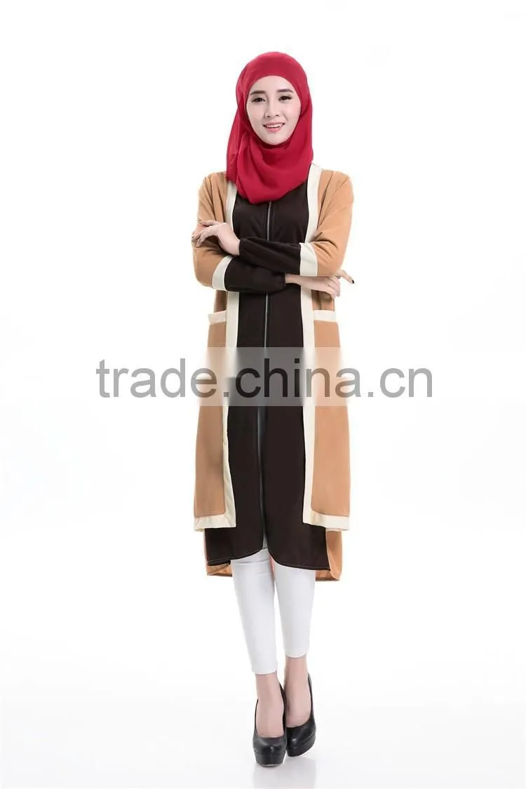 Chiffon shirt long sleeve blouses tops plus size for muslim women clothing B048