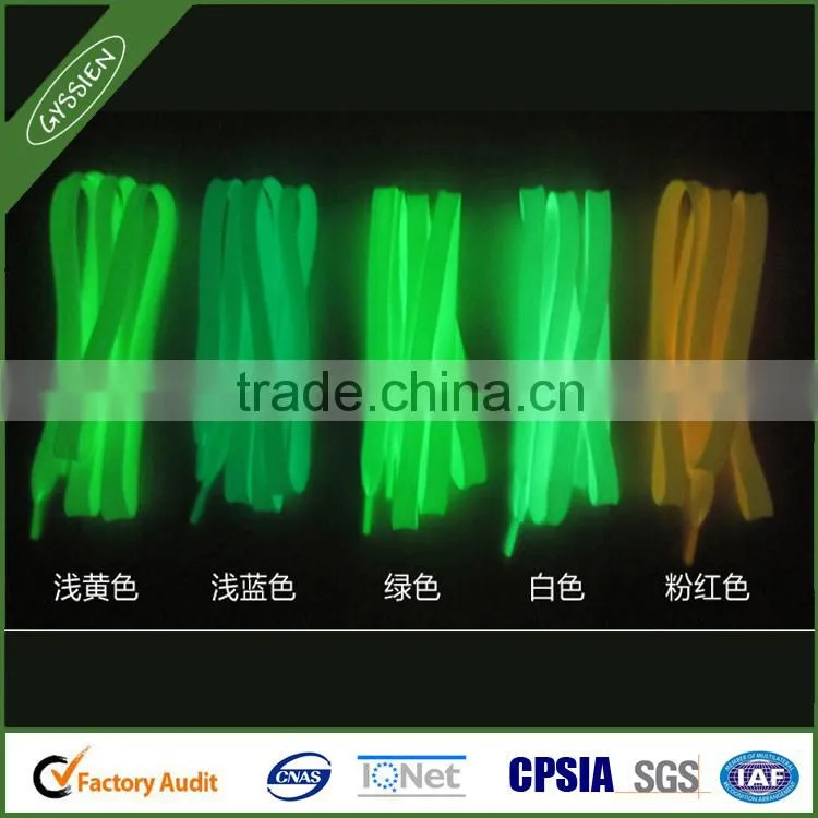 Overnight emitting energy saving shoelace