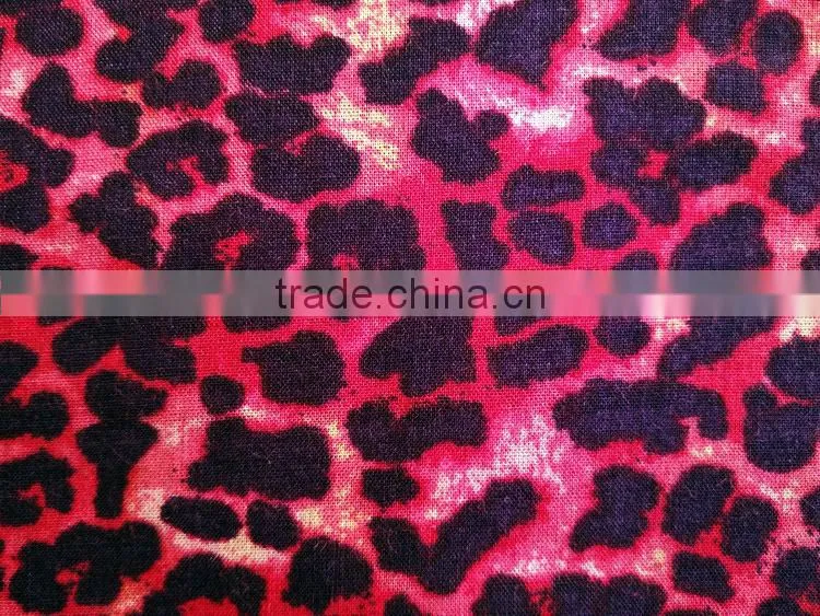 viscose print fabric with sexy leopard print
