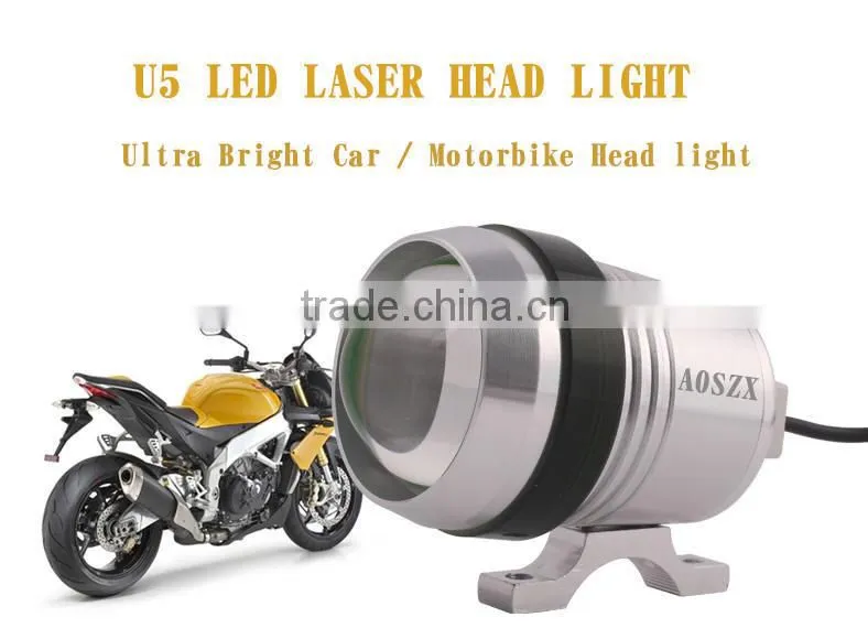 NEW U5 U3 Laser Auto LED Head light Angel Eye Ring Motorbike LED Laser Cannon Tail Light