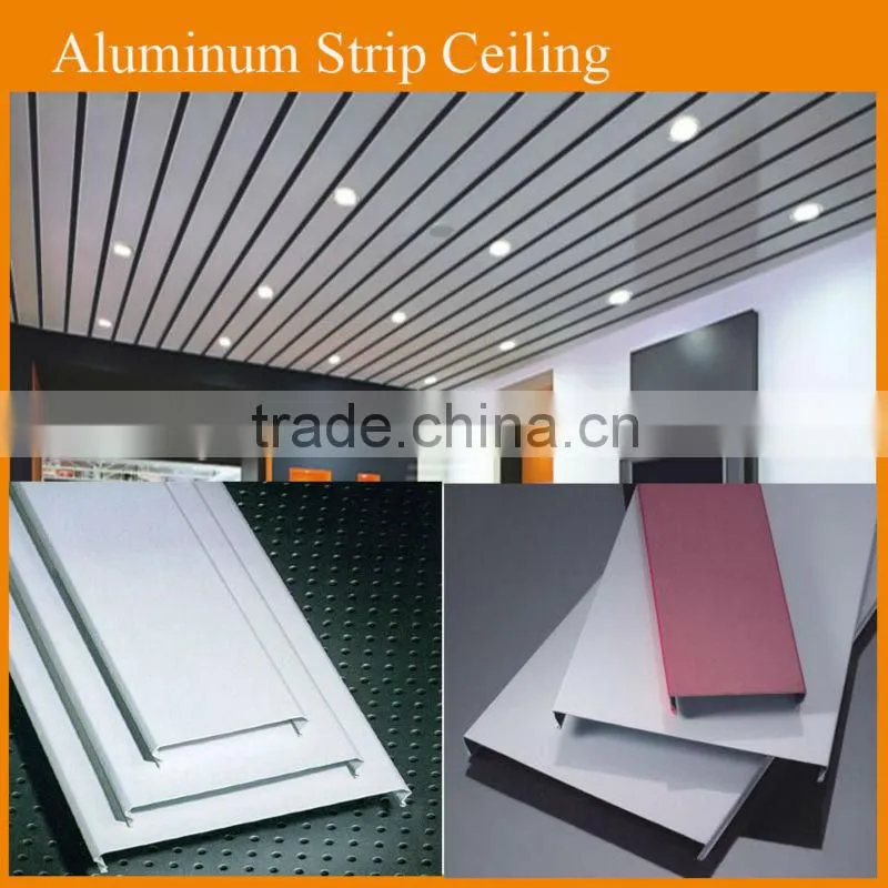 Aluminum strip ceiling for construction decoration usage