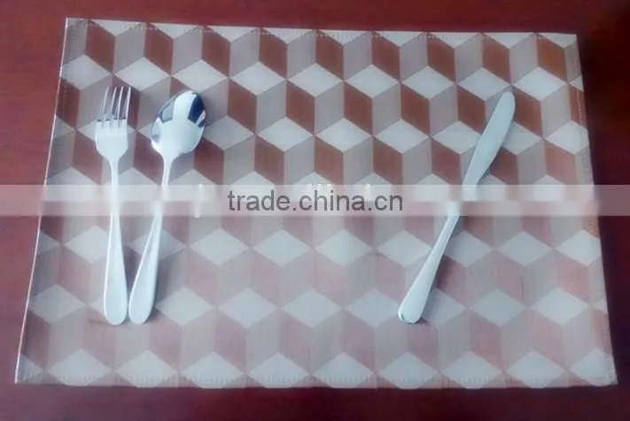High quality PVC 3D Placemat hotel restaurant