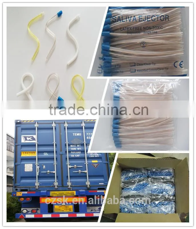 Disposable dental White tube Saliva ejector