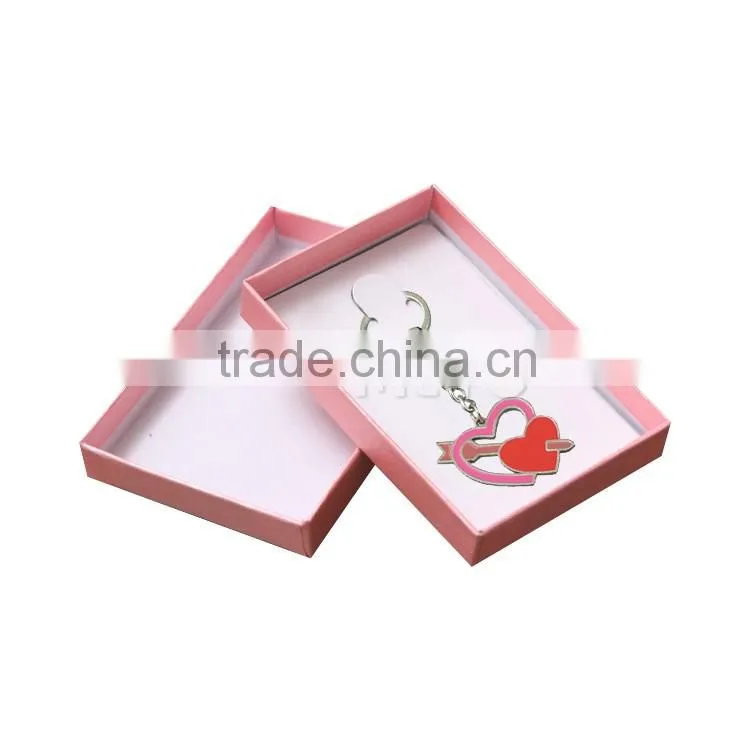 Novelty lovely Cupid double heart metal key chain for holiday gift