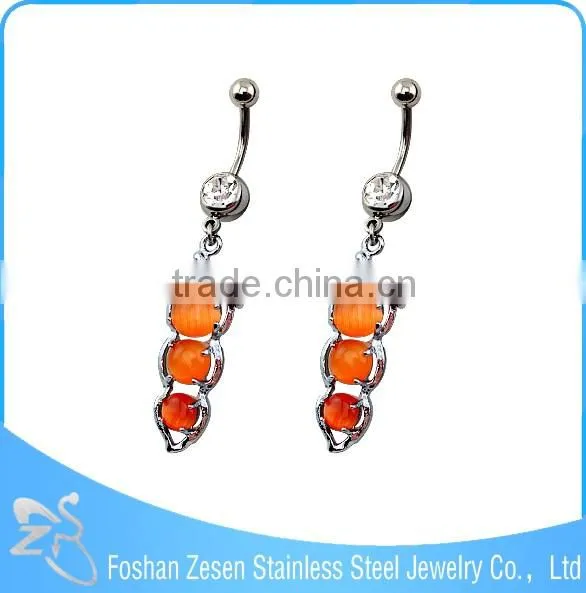 Factory direct sale hypoallergenic stainless steel handmade fancy navel piercing
