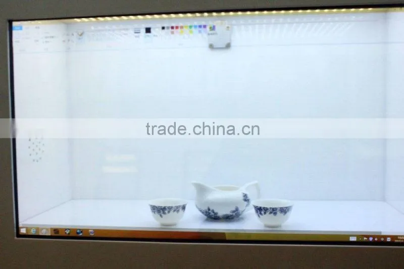 19" transparent lcd display holobox display for exhibition