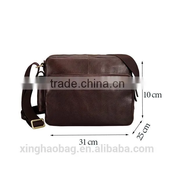 Cheap vintage adjustable leather messenger bag