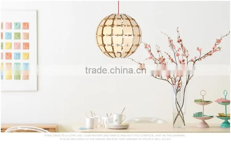 Hot sale wood art decor pendant pine cone lamp wood chandelier light JK-8005B-31 LED pendant light