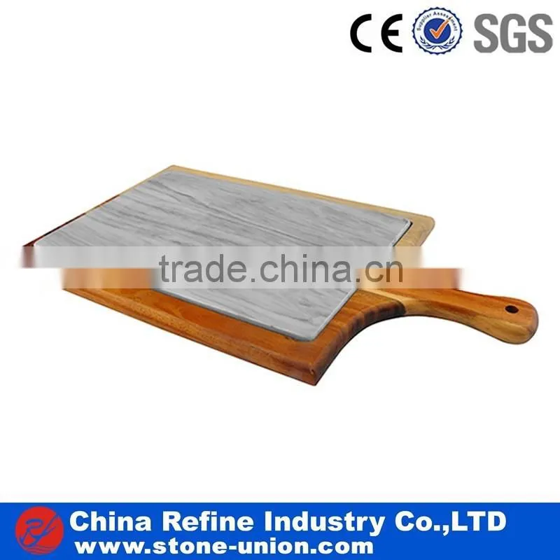 White Marble Wine and Food Serving Dinner Plates Natural Stone Tea Tray