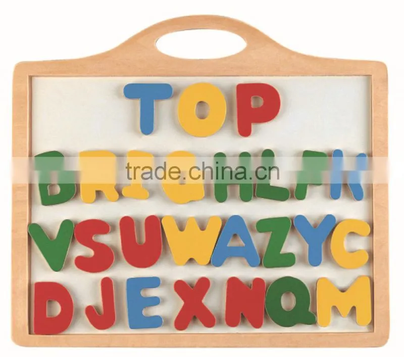 2015 popular children learning toys magnetic whiteboard letters and numbers wooden blackboard for kids early learning