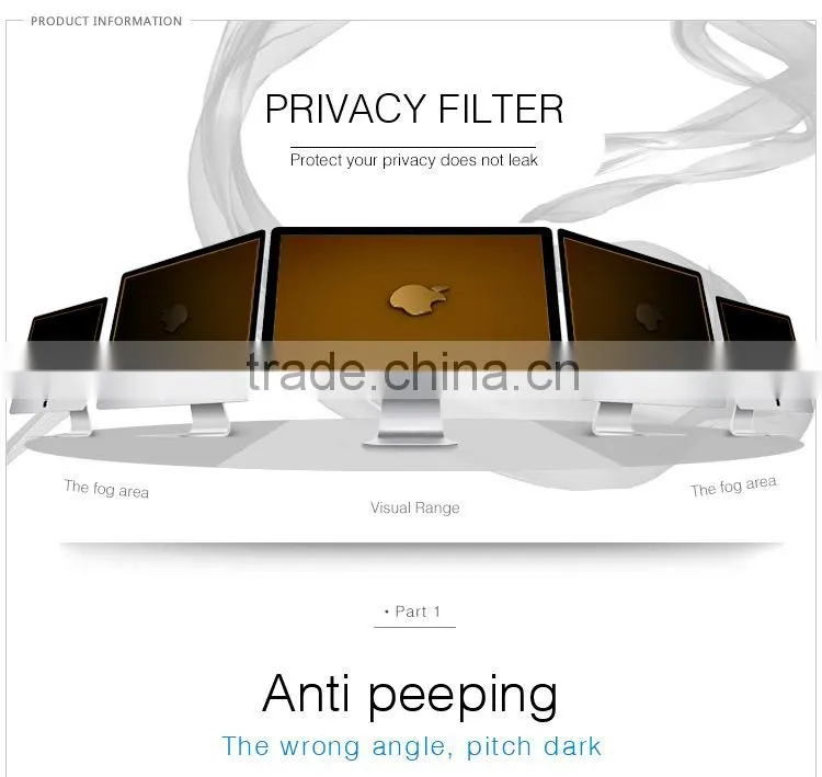 Factory price! 360 degree anti-scratch privacy screen protector for Dell XPS 10 laptop