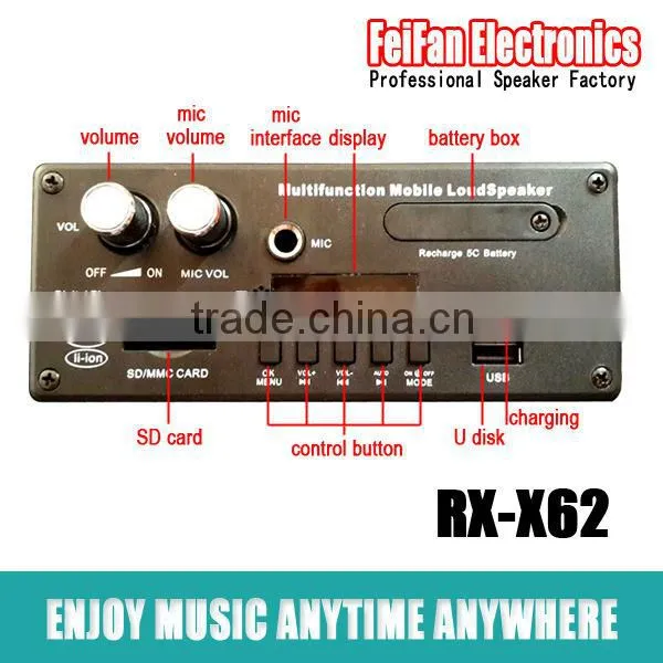 Top Sale 6.5 Inch Portable Speaker/Manual Portable Speaker