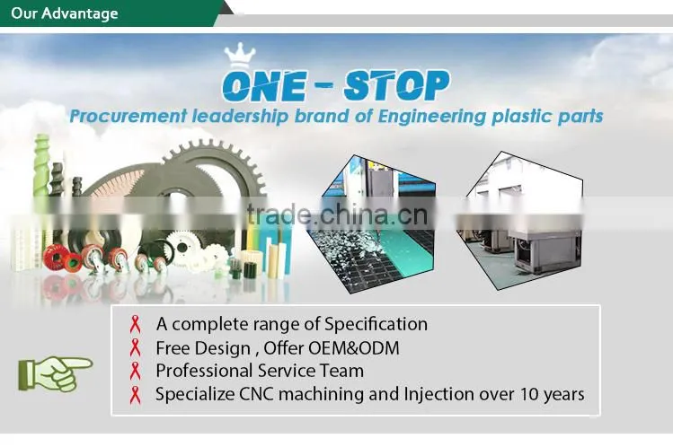 high precision engineering plastic CNC machining uhmw-pe conveyer screw rod