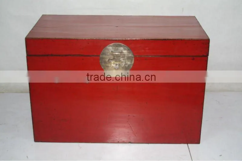 Chinese Antique Red Suitcase