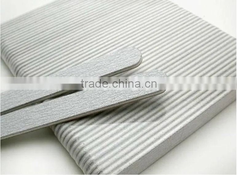 Factory priceProfessional High quality White Sanding Zebra custom printed nail file100/180,80/80