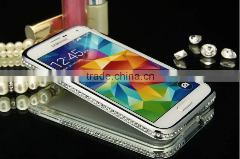 Diamond Slim Metal Aluminum Bumper Buckle Case for Samsung Galaxy S5