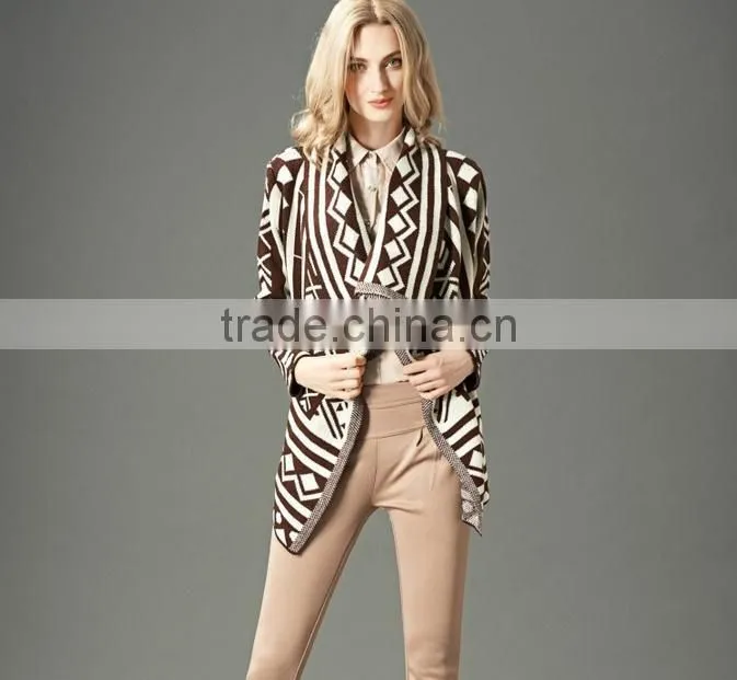 woman wear with high quality knits wool cardigans
