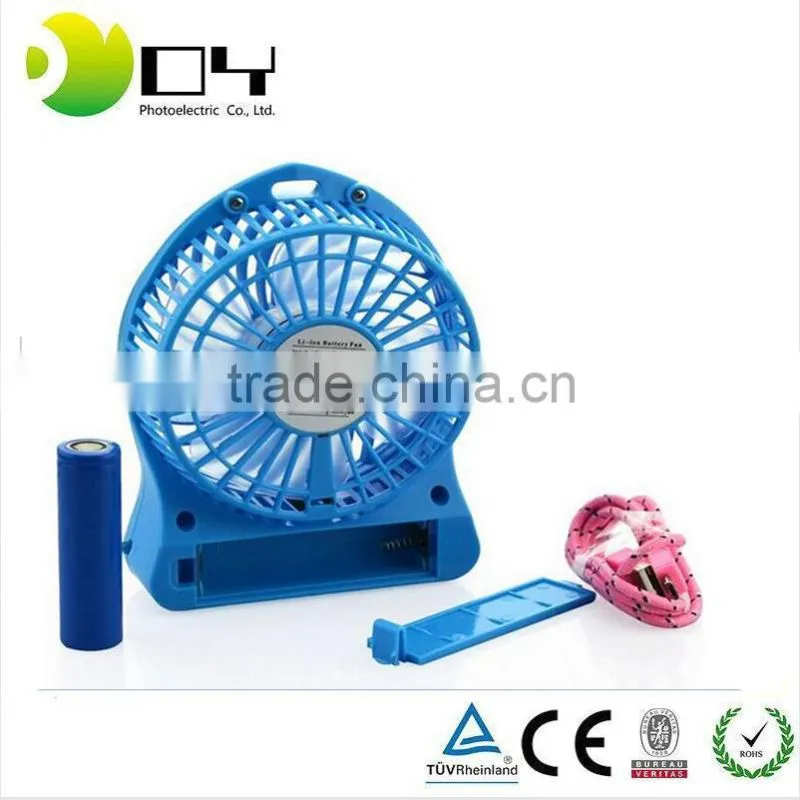 Wholesale OEM Custom logo air battery power handheld high speed plastic Portable Rechargeable USB Desk Pocket mini fan