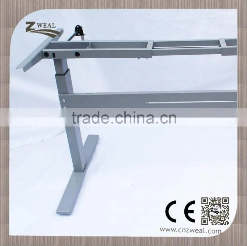 OEM excellent hand crank height adjustable glass coffee table