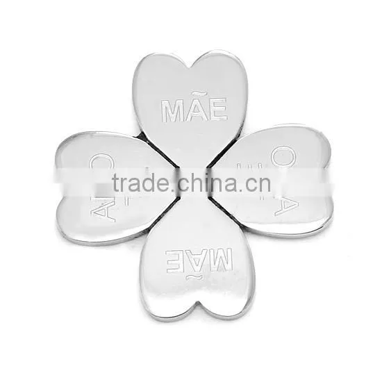 TKB-P1680 Stainless Steel Jewelry Four Leaf Clover Silver Fashion Hot New Products For 2015 Modern Top Selling pedant