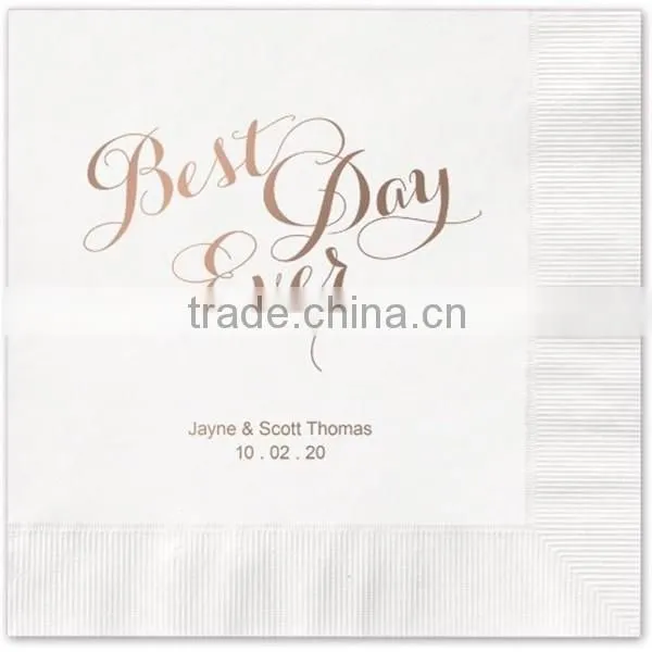 Personalized Wedding Cocktail Napkins, set of 100