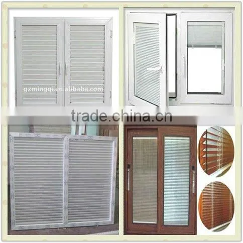 Modern glass jalousie windows in aluminium frame