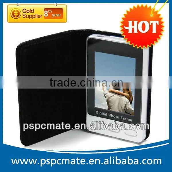 2013 hot sales mini portable birthday gift mini digital photo frame with leather cover