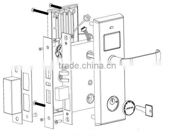 Classic Motor Mortise RF Card Malaysia Hotel Door Lock