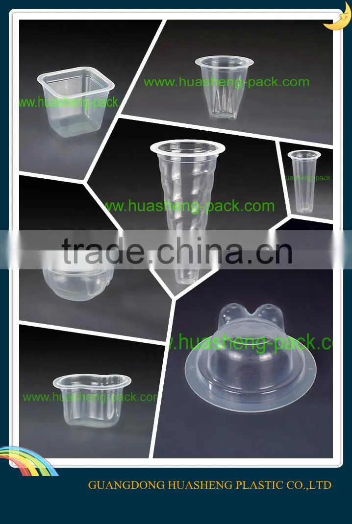 disposable 10ml30ml60ml pp ps jelly cup with lid colored wholesale
