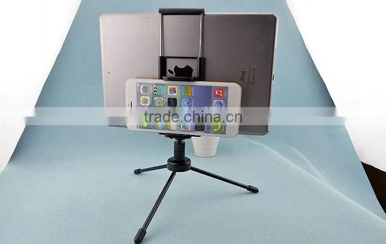 2 in 1 Double Side Universal Phone Tablet Tripod Stands Clip Mount Cradle for iPhone 6s 6 plus Samsung S6 Edge iPad mini air 2 4