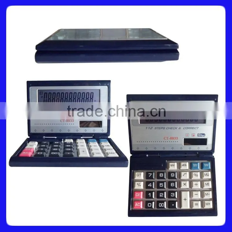 112 Steps functional foldable electronic calculator CT-8855V,solar calculator