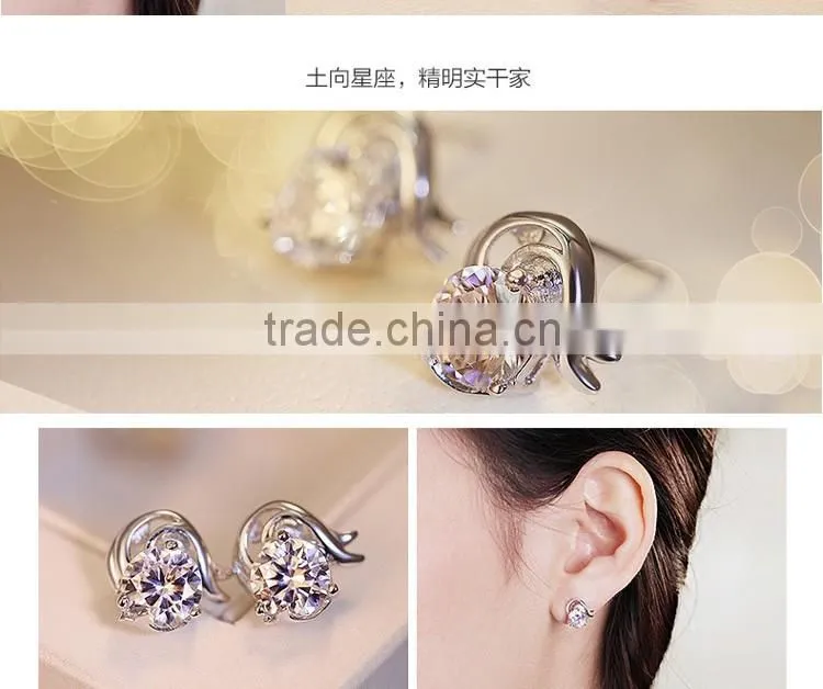 12constellation New Model Stud Earring Silver For Women Popular New Style Earrings