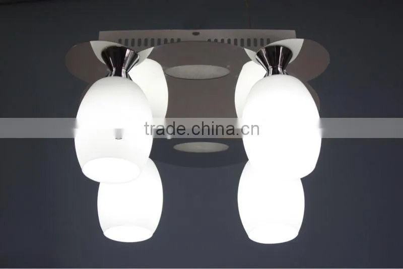 led opal glass chandelier