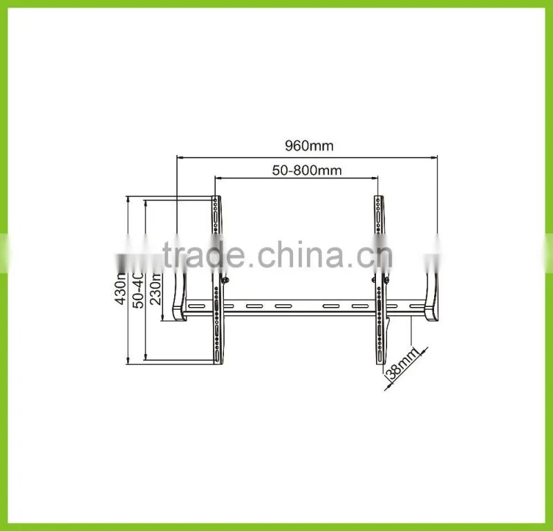 PLB123-84 Slim Tilting 42~80 inch Heavy-duty Flat Panel TV Wall Mount
