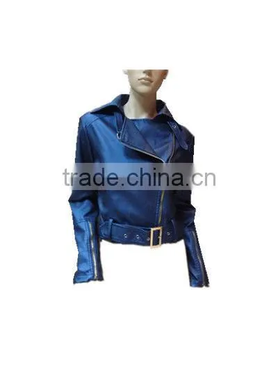 ladies' short jacket,ladies' pu jacket, trendy jacket