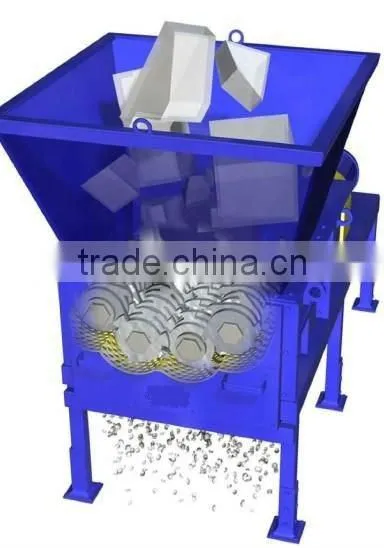 High torque scrap rubber Tyre 4 shaft shredder