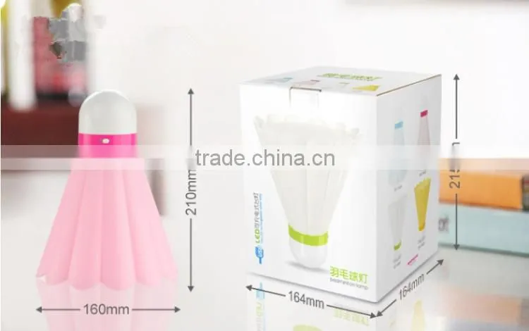 Decrative desk Badminton shape USB led Lamp